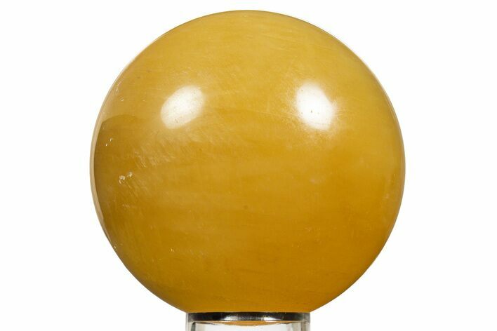 Polished Honey Calcite Sphere - China #322993